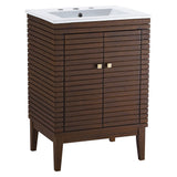Hearth 24" Bathroom Vanity in Walnut White