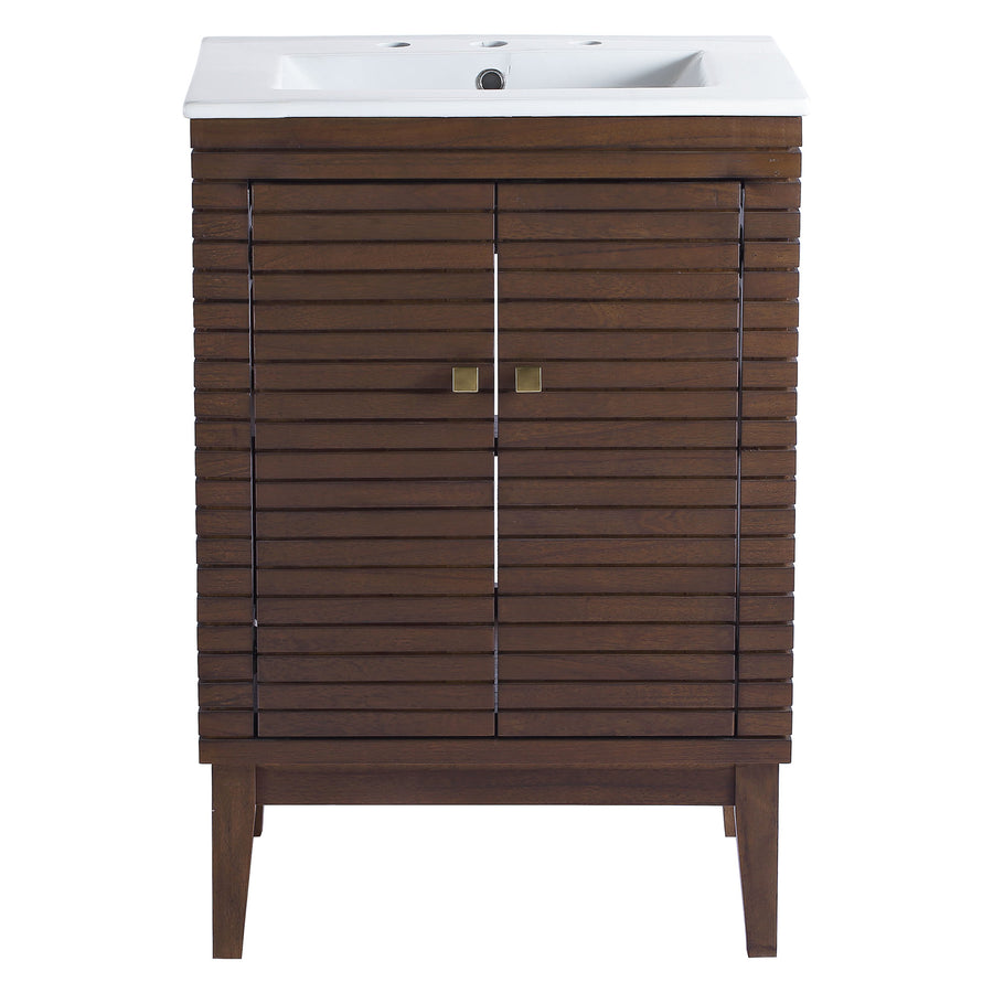Hearth 24" Bathroom Vanity in Walnut White