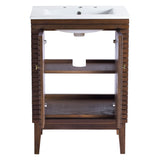 Hearth 24" Bathroom Vanity in Walnut White