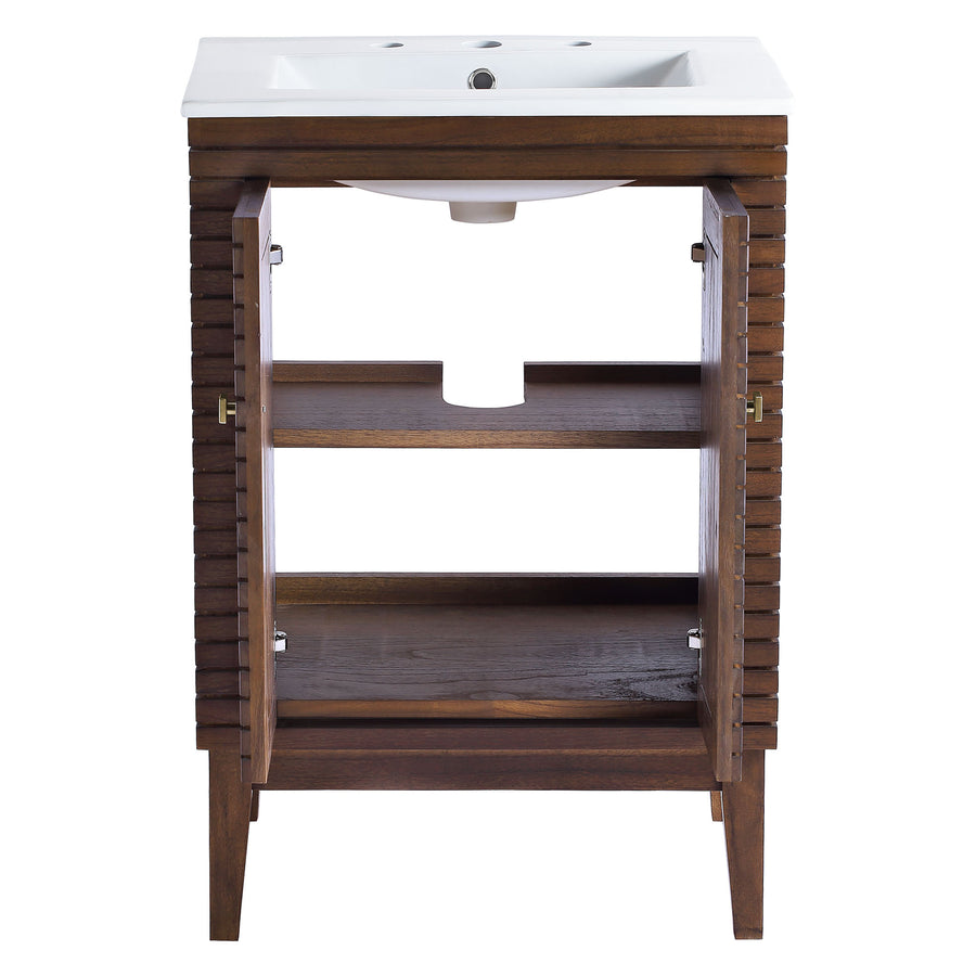Hearth 24" Bathroom Vanity in Walnut White