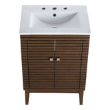 Hearth 24" Bathroom Vanity in Walnut White