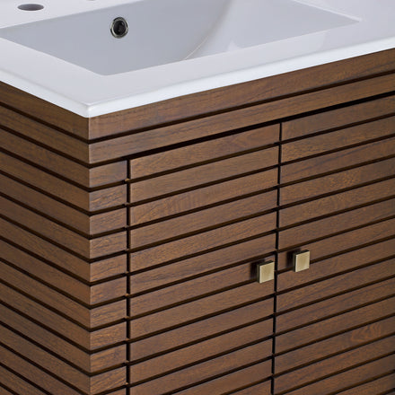 Ledger 24" Bathroom Vanity in Walnut White