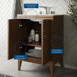 Hearth 24" Bathroom Vanity in Walnut White