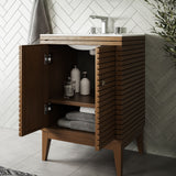 Hearth 24" Bathroom Vanity in Walnut White