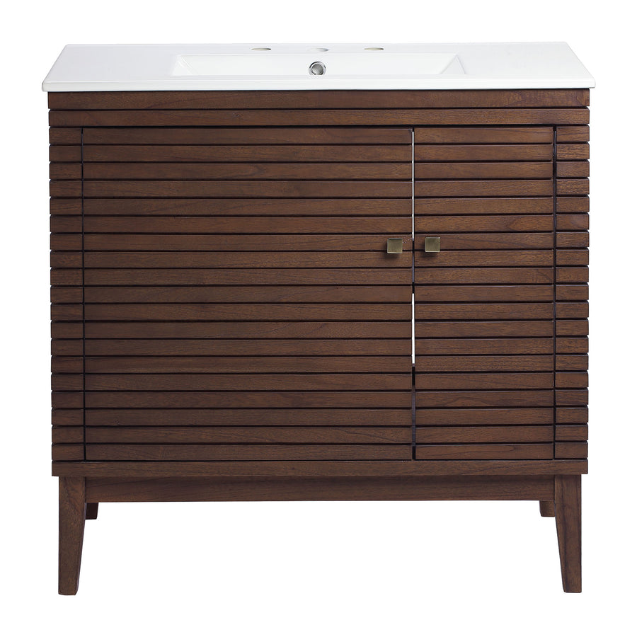 Hearth 36" Bathroom Vanity in Walnut White