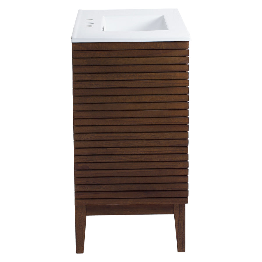 Hearth 36" Bathroom Vanity in Walnut White