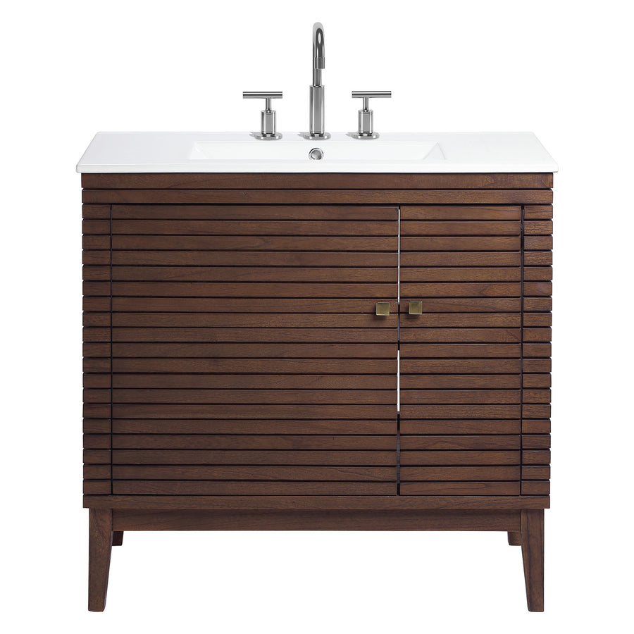 Hearth 36" Bathroom Vanity in Walnut White