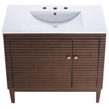 Hearth 36" Bathroom Vanity in Walnut White