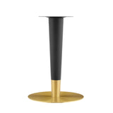 Larch 28" Artificial Marble Dining Table in Gold White