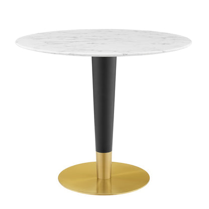 Zinque 36" Artificial Marble Dining Table by Furniture For America