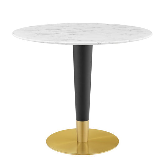 Zinque 36" Artificial Marble Dining Table by Furniture For America