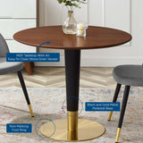 Larch 36" Dining Table in Gold Walnut