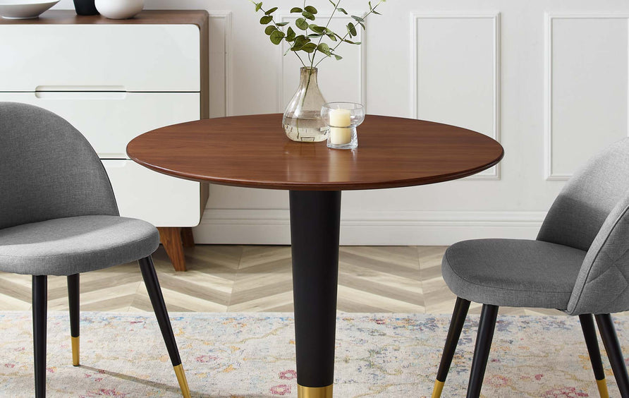 Larch 36" Dining Table in Gold Walnut