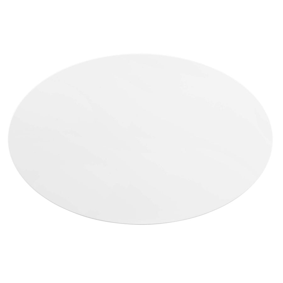 Larch 42" Oval Dining Table in Gold White