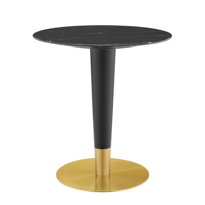 Zinque 28" Artificial Marble Dining Table by Furniture For America