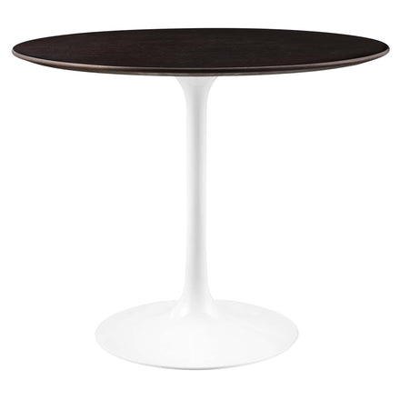 Lippa 36" Round Wood Dining Table in White Cherry Walnut