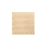 Lumen 24" Square Wood Dining Table in White Natural