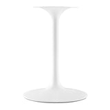 Lumen 24" Square Wood Dining Table in White Natural