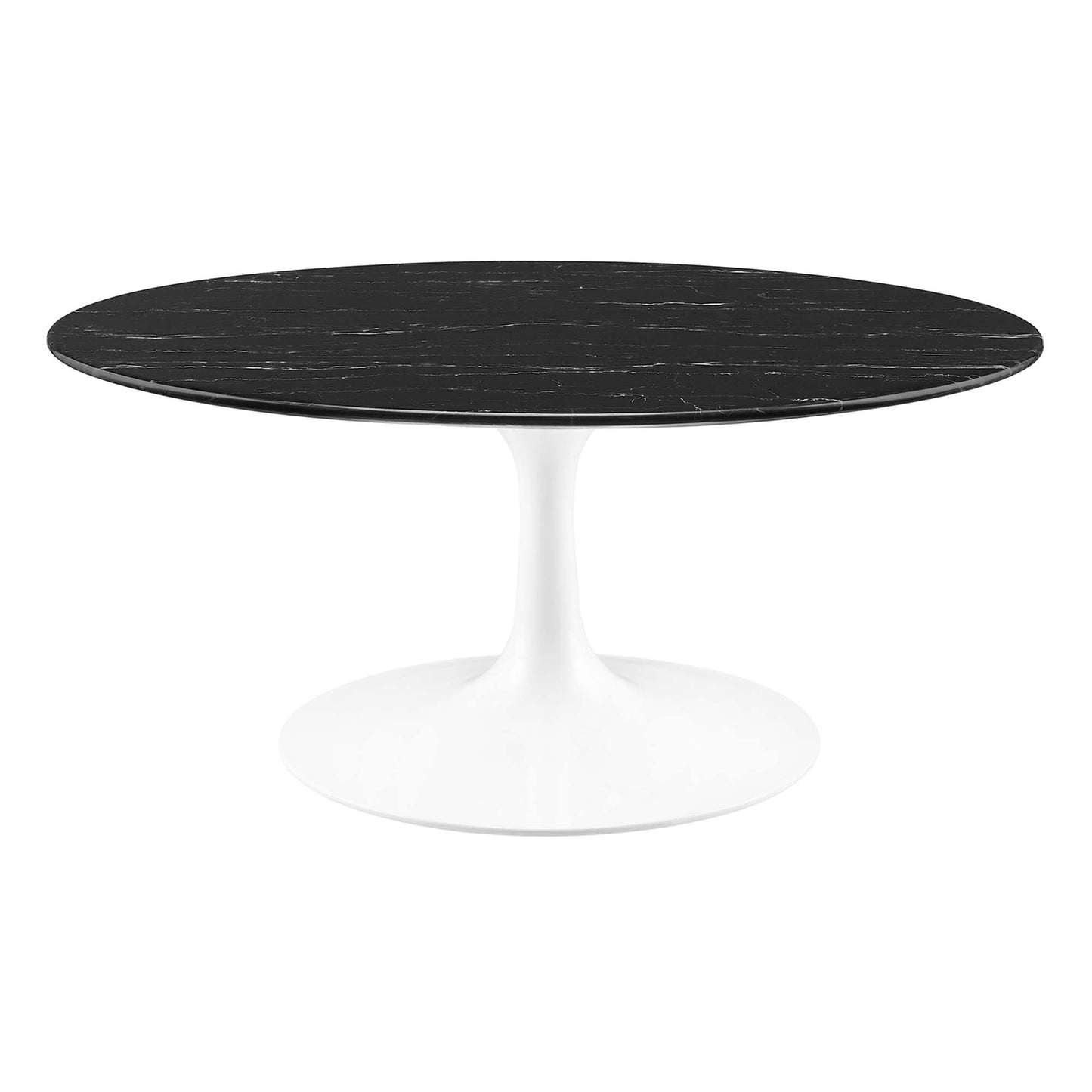 Lippa 36" Round Faux Marble Coffee Table by Furniture For America