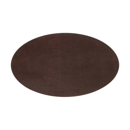 Lippa 60" Oval Cherry Walnut Wood Dining Table by Furniture For America