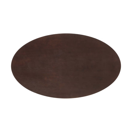 Lippa 60" Oval Cherry Walnut Wood Dining Table in White Cherry Walnut