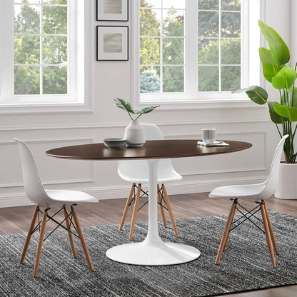 Lippa 60" Oval Cherry Walnut Wood Dining Table by Furniture For America
