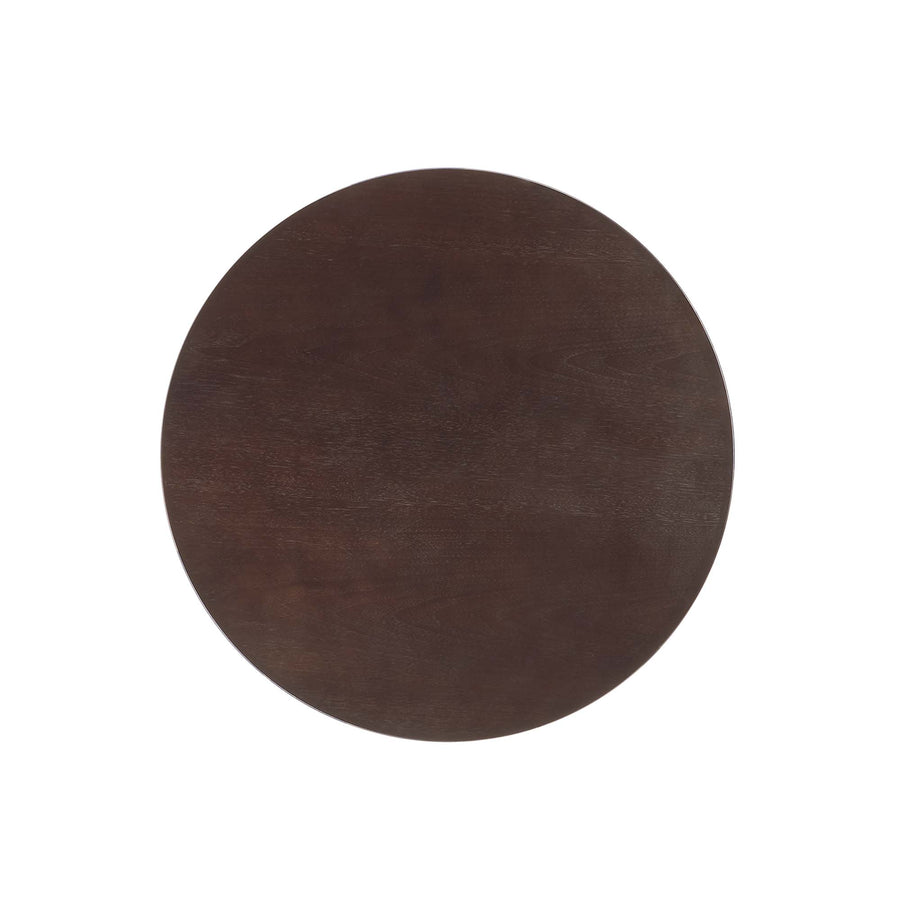 Lumen 28" Round Wood Bar Table in White Cherry Walnut