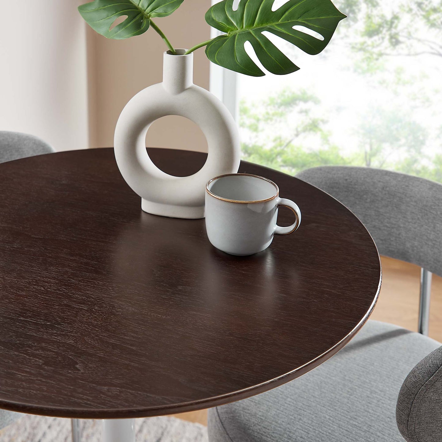 Lippa 28" Round Wood Bar Table by Furniture For America