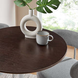 Lumen 28" Round Wood Bar Table in White Cherry Walnut