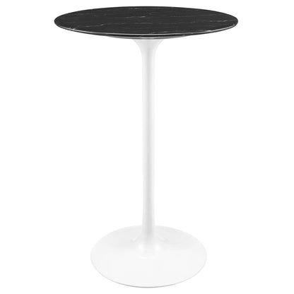 Lippa 28" Round Faux Marble Bar Table by Furniture For America