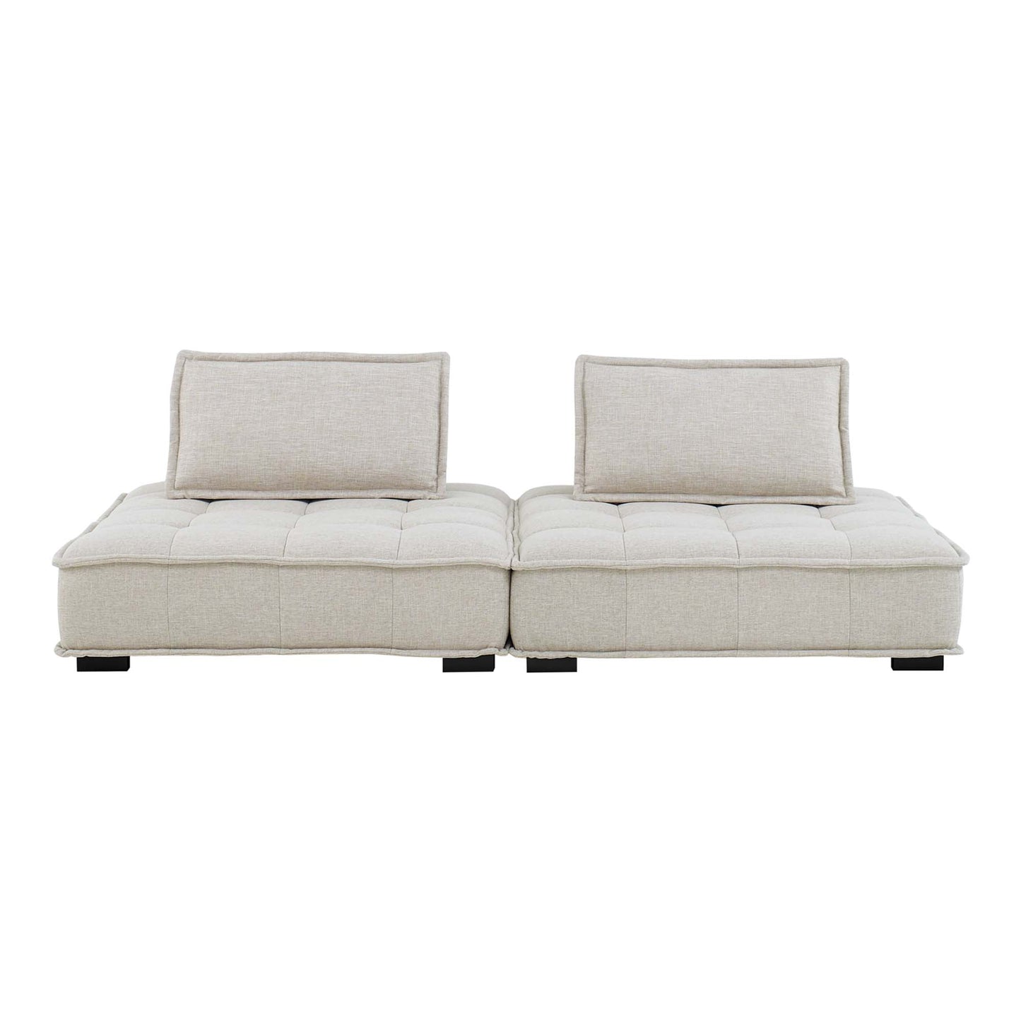 Saunter 2-Piece Tufted Fabric Fabric Loveseat by Furniture for America