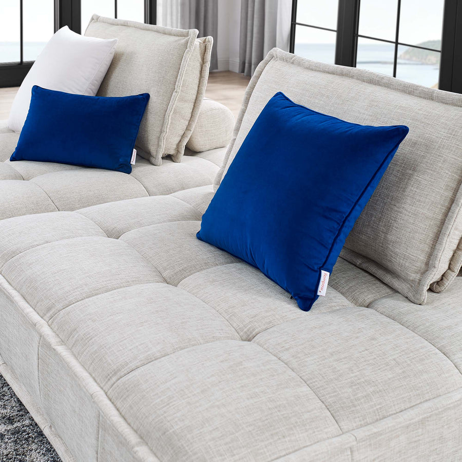 Parlor 2-Piece Tufted Fabric Fabric Loveseat in Beige