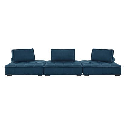 Saunter 3-Piece Tufted Fabric Fabric Sofa by Furniture for America