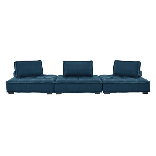 Saunter 3-Piece Tufted Fabric Fabric Sofa by Furniture for America