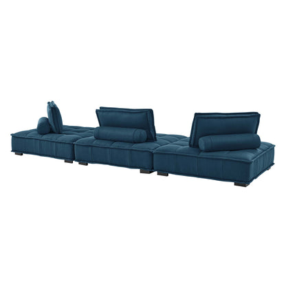 Saunter 3-Piece Tufted Fabric Fabric Sofa by Furniture for America