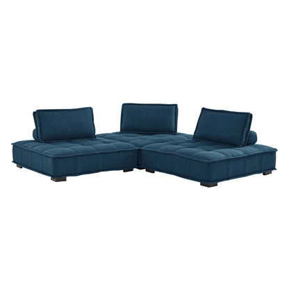 Saunter 3-Piece Tufted Fabric Fabric Sofa by Furniture for America