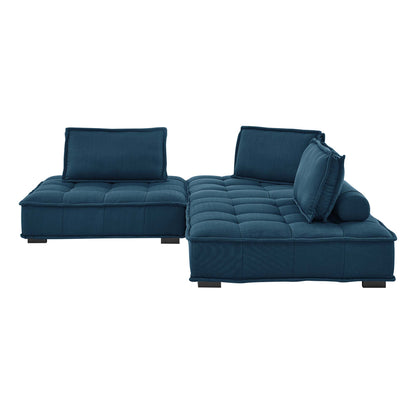 Saunter 3-Piece Tufted Fabric Fabric Sofa by Furniture for America