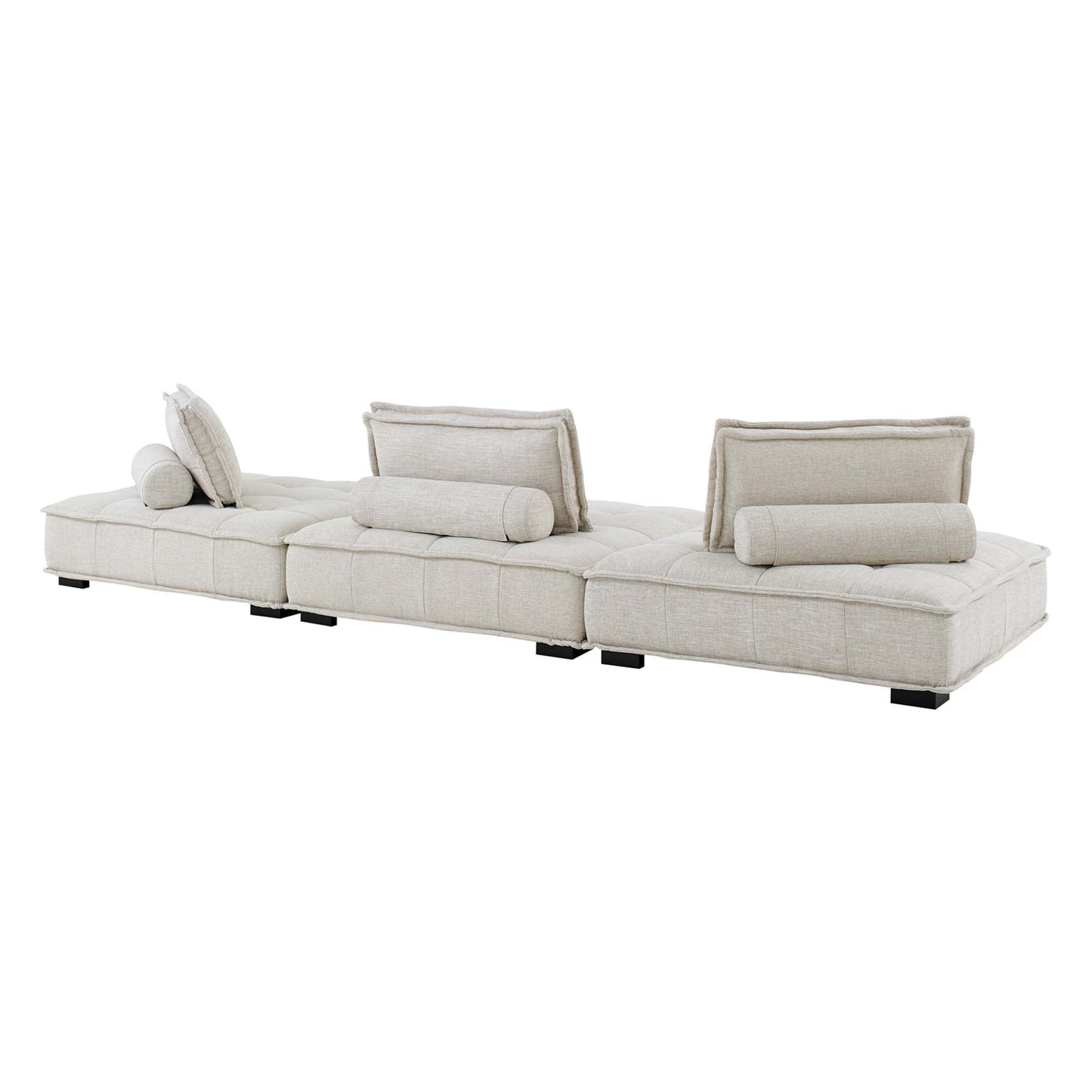 Saunter 3-Piece Tufted Fabric Fabric Sofa by Furniture for America