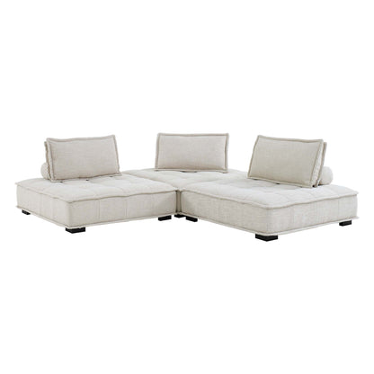 Saunter 3-Piece Tufted Fabric Fabric Sofa by Furniture for America