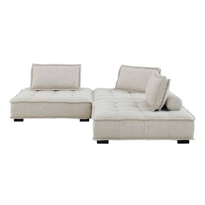 Saunter 3-Piece Tufted Fabric Fabric Sofa by Furniture for America