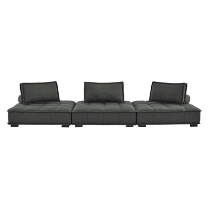 Saunter 3-Piece Tufted Fabric Fabric Sofa by Furniture for America