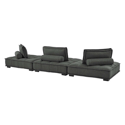 Saunter 3-Piece Tufted Fabric Fabric Sofa by Furniture for America