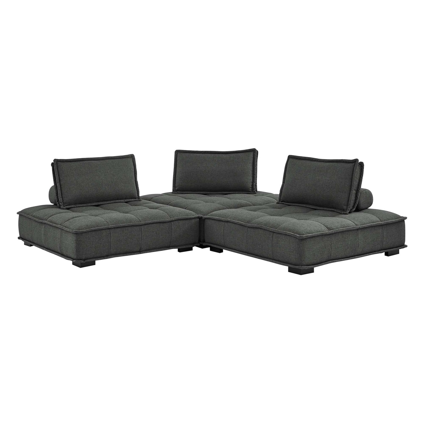 Saunter 3-Piece Tufted Fabric Fabric Sofa by Furniture for America