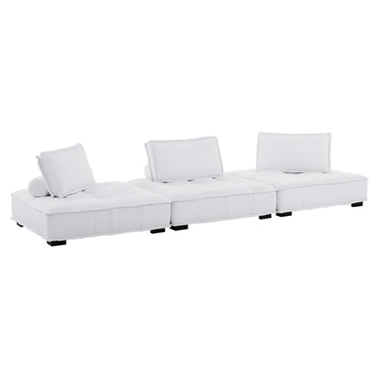 Saunter 3-Piece Tufted Fabric Fabric Sofa by Furniture for America