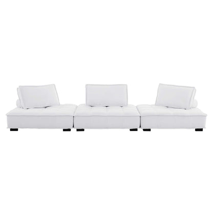 Saunter 3-Piece Tufted Fabric Fabric Sofa by Furniture for America