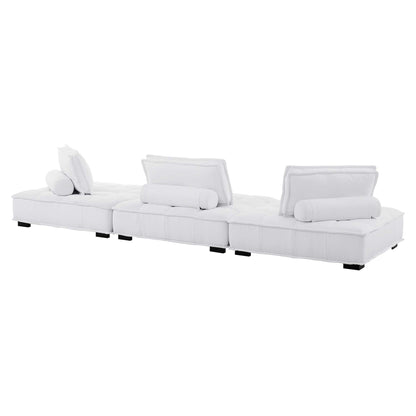 Saunter 3-Piece Tufted Fabric Fabric Sofa by Furniture for America