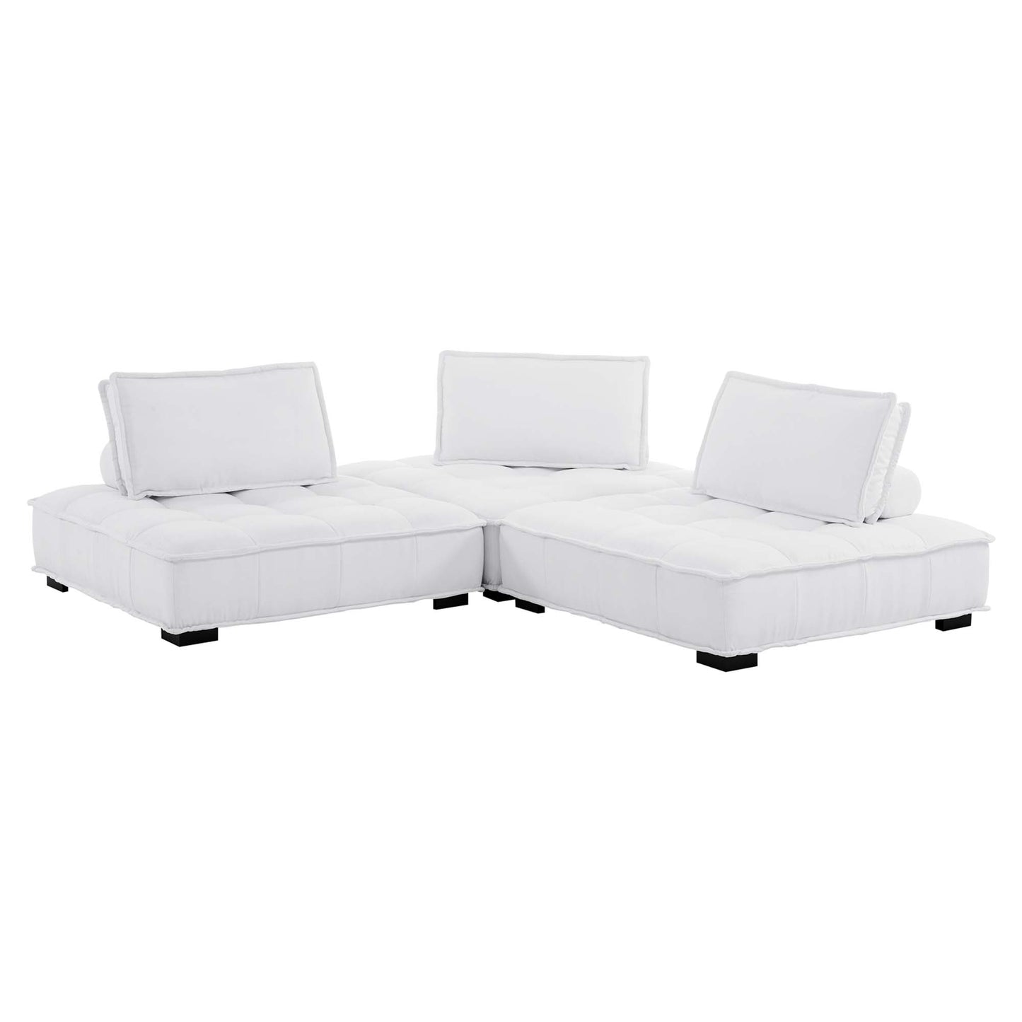 Saunter 3-Piece Tufted Fabric Fabric Sofa by Furniture for America