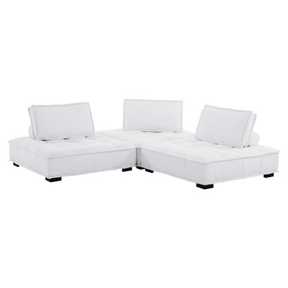 Saunter 3-Piece Tufted Fabric Fabric Sofa by Furniture for America