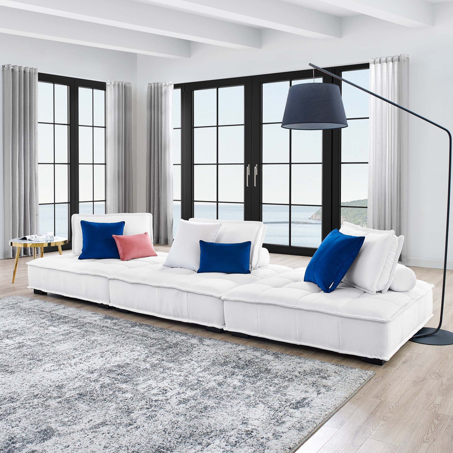 Saunter 3-Piece Tufted Fabric Fabric Sofa by Furniture for America