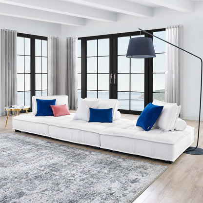 Saunter 3-Piece Tufted Fabric Fabric Sofa by Furniture for America